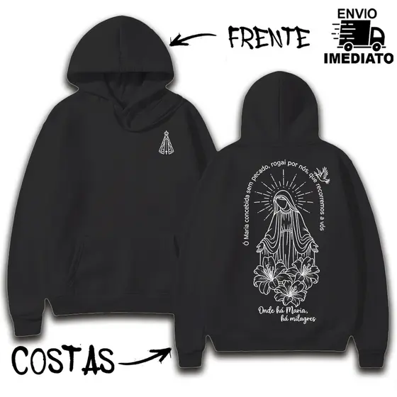 Moletom Blusa de Frio Cristã - Unissex Premium ''MARIA'' Fé - 01