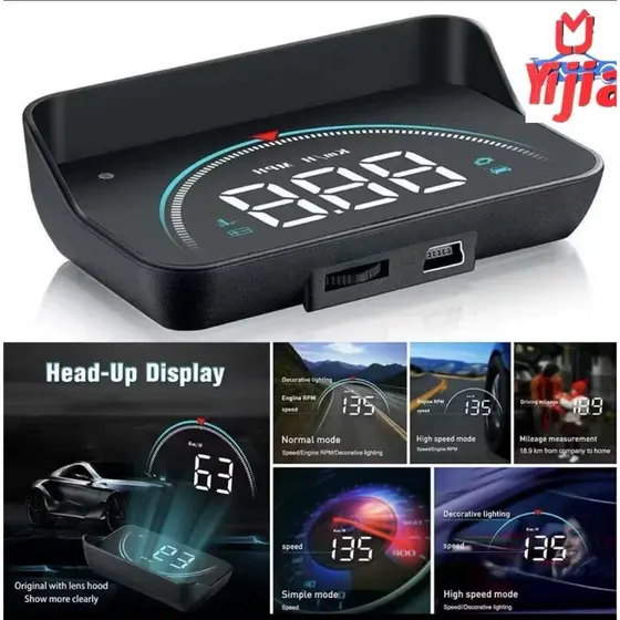 HUD Plug and Play: Projeta no Para-brisa. Display Digital OBD2 com Alarmes!