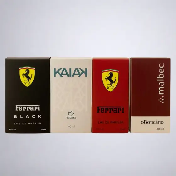 Kit 4 Perfumes Masculinos 100ml Aromas Sofisticados Amadeirados Marcante Intenso Uso Diario