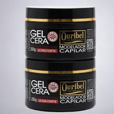 Kit 2 Gel Modelador Capilar Cera Ouribel Fixação Ultra Forte Fixação Intensa Longa Duração