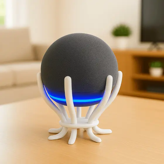 Suporte Alexa Echo Dot 4 e 5 Acessórios Porta Alexa Base Formato Garra