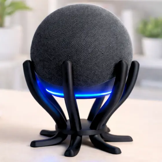 Suporte Alexa Echo Dot 4 e 5 Geração Base Garra Flutuante Decoração Mesa Presente