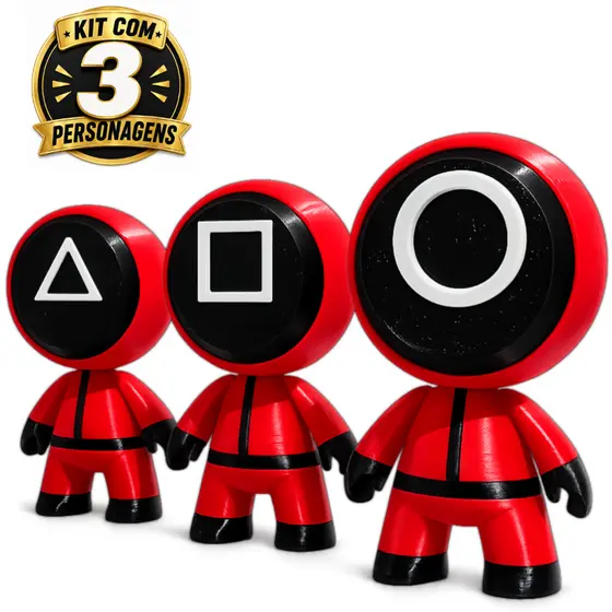 Boneco Round 6 Squid Game - Action Figure Geek Itens Colecionáveis 3D