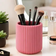 Porta Canetas Lápis Pincéis Canelado Treco Organizador de Mesa Escritório Elegante