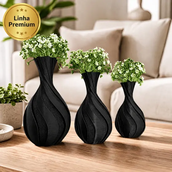 Vaso Decorativo Elegante Espiral Decoração para Estante Mesa Rack