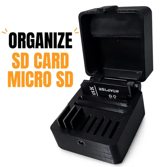Suporte para Cartão SD e Micro SD Organizador Porta Case