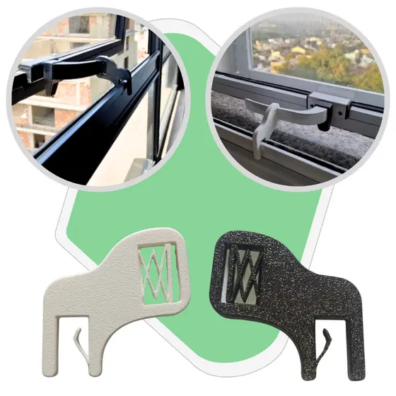 Trava Limitador Janela Basculante Amortecimento Ventilação Banheiro Apartamento 7cm