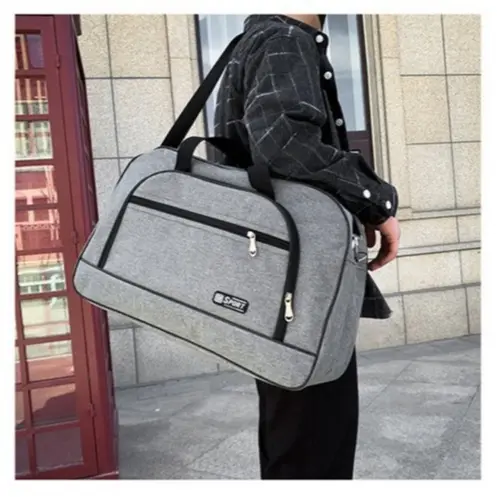 Bolsa de Viagem e Academia de Nylon Unisex com alca longa e fecho com ziper à prova d'água