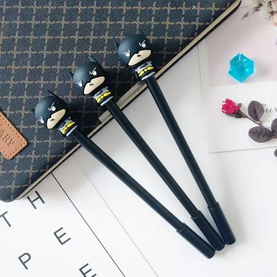 Caneta Gel do Batman DC - Kits de 4/8/12 - Papelaria Kawaii e Material Escolar - Atacado