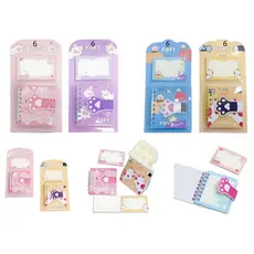 Kit 2 Itens Papelaria Fofa – Bloco de Notas + Mini Caderno Patinha de Gato | Papelaria Fofa