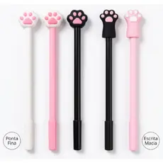 Caneta Gel de Patinhas Fofas - Kits de 4/8/12 - Papelaria Kawaii e Material Escolar