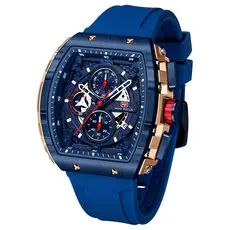 Presente Homem : Relógio Masculino Luxo – Vidro Curvo, À Prova D'água, Luminoso, Automático