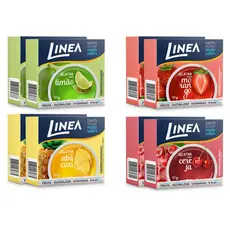Kit 8 Gelatinas Linea Sabores Abacaxi, Cereja, Limão e Morango 10g