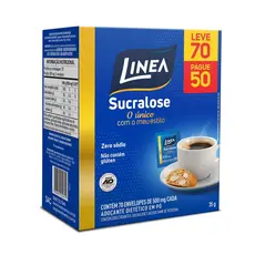 Adoçante em pó Sucralose Linea 70 Sachês de 500mg
