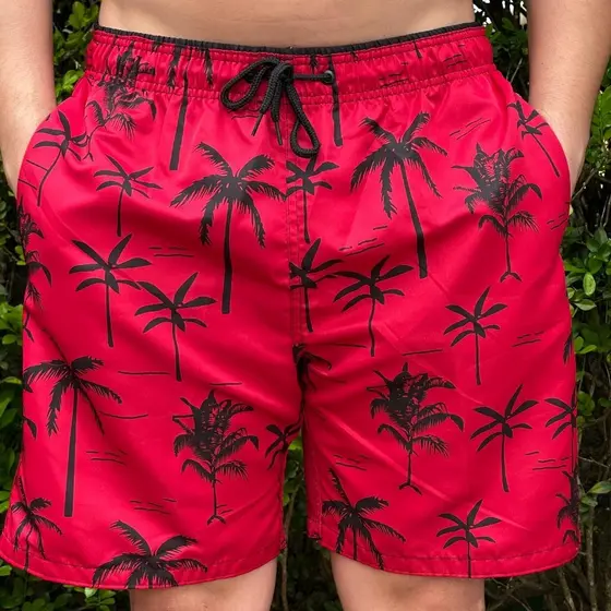 Short Tactel Grosso Masculino Mauricinho Adulto Surf Praia Piscina Secagem Rápida Academia Bermuda Verão 2025 ALTA