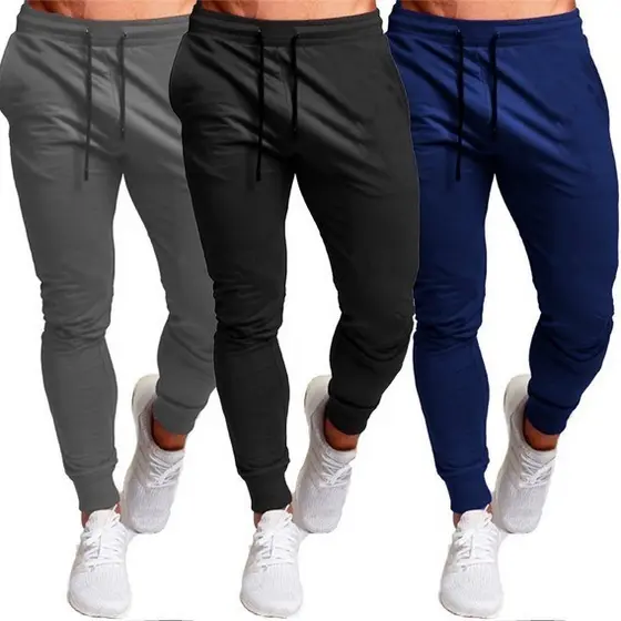 3 Calça Jogger Masculina Esportiva DRYFITNESS C/ Zíper Refletivo - Academia e Casual - PELUCIADA