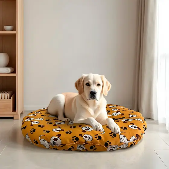 Cama Pet futon redonda Oxford várias cores Grande 60 cm