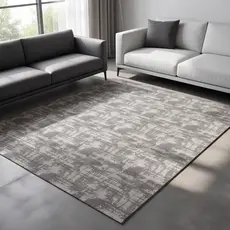 Tapete Dubai Algodão Cinza Antiderrapante Sala Quarto Macio Moderno 15% Poliéster 85% Algodão Luxo