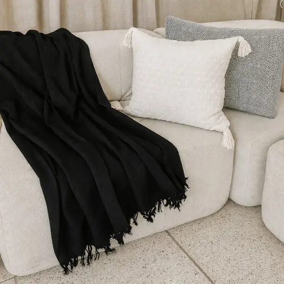 Colcha/Manta Para Sofá Luxo 1,20x2,20 - 100 % Algodão -Estilo, Conforto e Sofisticação para sua Casa