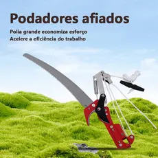 Podador De Galhos Altos Tesoura 2 Em 1 Serra E Poda Com Serrote Super Forte e Resistente