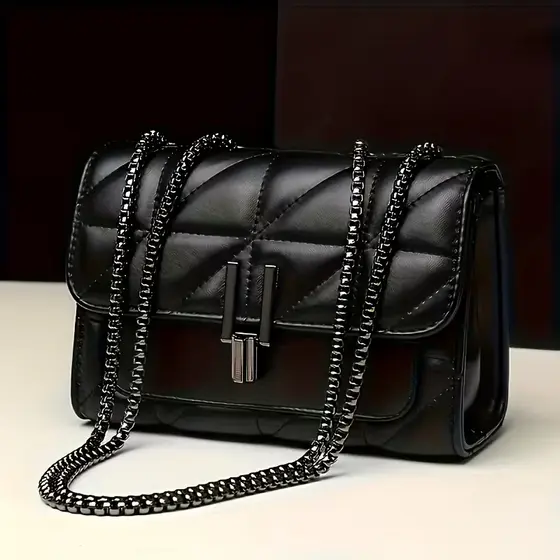 grande bolsa luxo mulheres pu alta capacidade ombro em corrente bolsa transversal