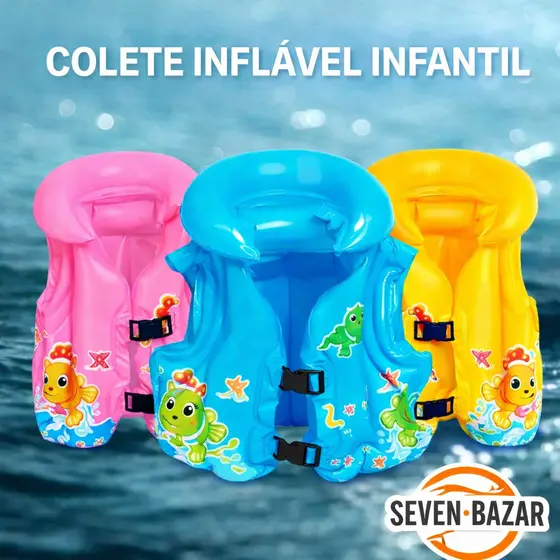Boia Colete boia Inflável Infantil Piscina Praia Flutuador Salva Vidas para crianças tamanhos P ou M