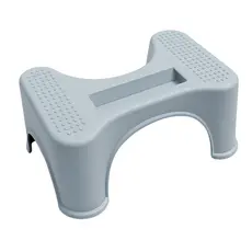 Banquinho Apoio de Pés Banco de Cócoras Vaso Sanitário Multiuso Antiderrapantes e Porta Celular