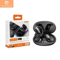 H'maston RS-77 Fone De Ouvido Sem Fio TWS 7H Bluetooth Wireless 5.4 Tipo-C Luz LED