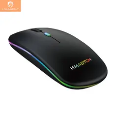 H'maston E-1200/E-1300PRO Mouse Sem Fio Rgb Recarregável Wireless Led Ergonômico