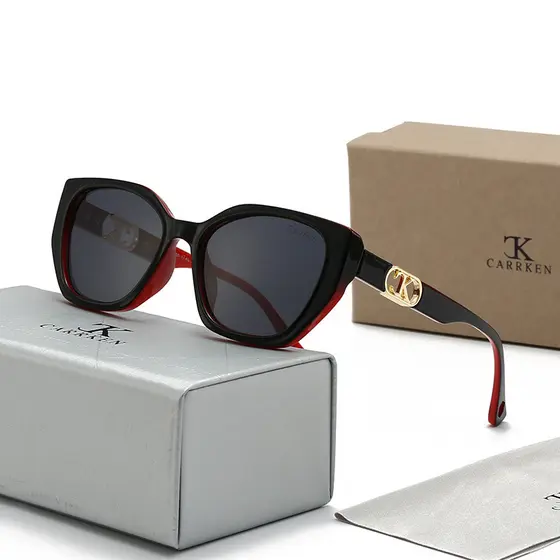 Nova moda óculos de sol na moda quadro quadrado moda usar óculos de sol tiro de rua luz Anti-forte