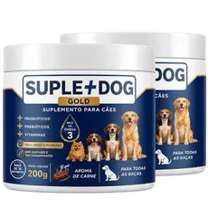 Suplemento Suplemais Dog 400g Para Cães Queda de Pelos Derme Coceira Alergia Pele Sensível Mau Hálito