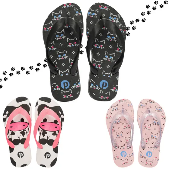 Kit Chinelo Infantil Confortável Antiderrapante Estampado