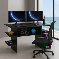 Mesa Gamer Escrivaninha para Computador, Notebook e Estudo – Preta