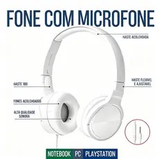 Headset Gamer com Microfone Leve e Confortável Som de Alta Qualidade para PC e Jogos Conexão Plug&Play Silêncio e Imersã