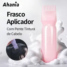 Frasco Aplicador para Química Capilar com Pente de 160ml Para Tintura, Creme e Óleo ,Uso Doméstico e Profissional