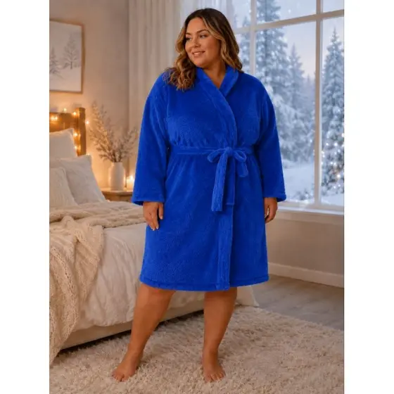 Roupão Plus Size XGG Banho Microfibra Unissex Adulto