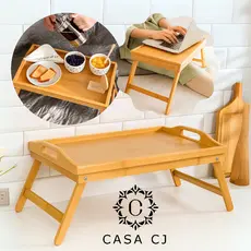 Bandeja de Bambu Café Da Manha Na Cama Em Bambu MDF Pés Dobraveis 50x30cm