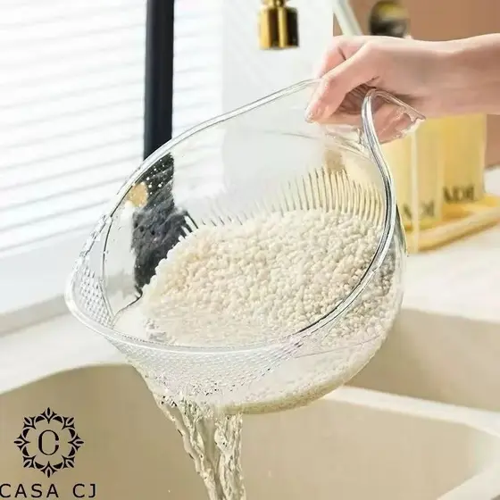 Escorredor Multiuso Tigela Com Alça Plástico Cesta Multifuncional Alimentos Legumes