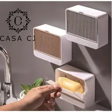 Kit Saboneteira Suporte Parede Porta Sabonete Fixação com Adesivo