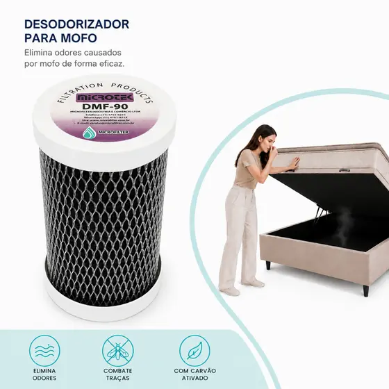 Elimina Cheiro de Mofo em Baú de Cama Absorve Umidade e Elimina Traças - 1 Unidade