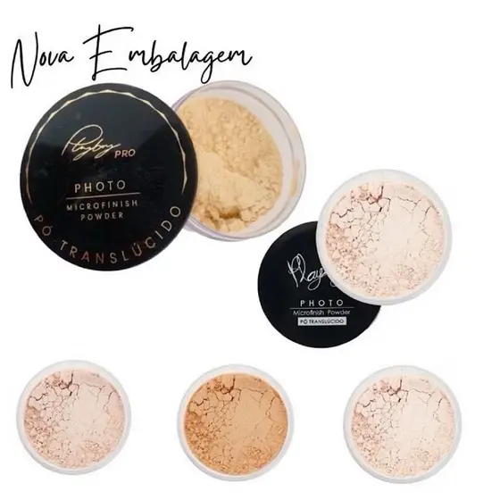 Pó Translúcido Solto De Finalização Facial Microfinish Powerder Playboy A Prova D água PB1033