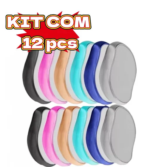 ATACADO-Kit Com 12 Pcs Depilador De Cristal Indolor Reutilizável Ferramenta De Beleza Fácil De Limpar Seguro