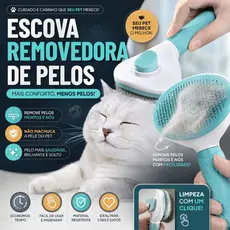 Escova Removedora Rasqueadeira Tira Pelos Mortos - Pet, Animais, Gato - CH