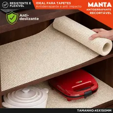 Forro Antiderrapante Para Armário Gaveta Geladeira Tapete Protetor Multiuso Cozinha 45x150 - CHAI