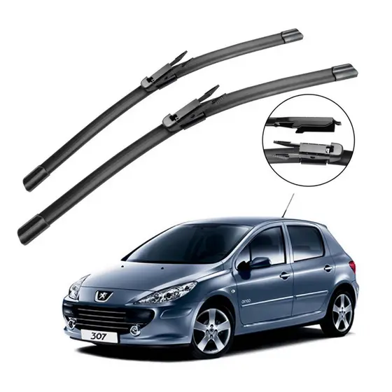 Par Palhetas Peugeot 307 2006 a 2012 Limpador De Parabrisa Silicone
