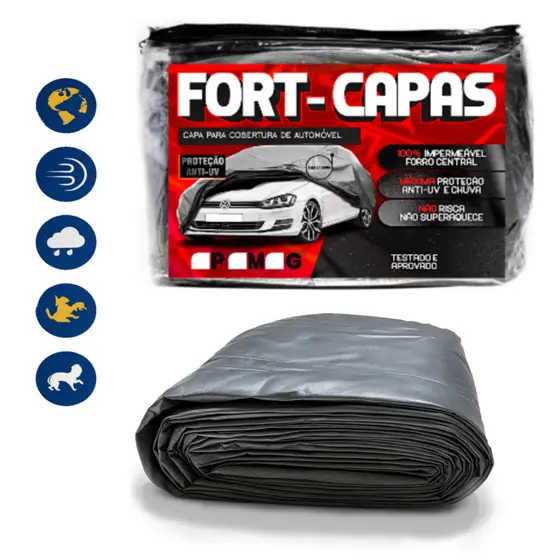 Capa Cobrir Carro Grossa Forrada Impermeável Sol Chuva Poeira P M G