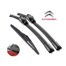 Jogo Palhetas Limpador de Parabrisa Silicone Chuva Citroen C-3 C-4 Aircross Jumper Xsara Ds3