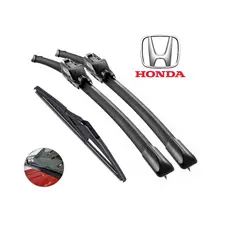 Jogo Palhetas Limpador de Parabrisa Silicone Chuva Honda Civic Fit City Accord Hr-v Wr-v
