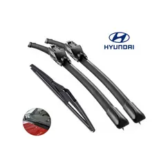 Jogo Palhetas Limpador de Parabrisa Silicone Chuva Hyundai Hb20 Sonata Azera Creta Tucson Veloster