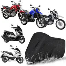 Capa Para Cobrir Moto Em Couro 100% Forrada Impermeável Proteção Sol CHuva